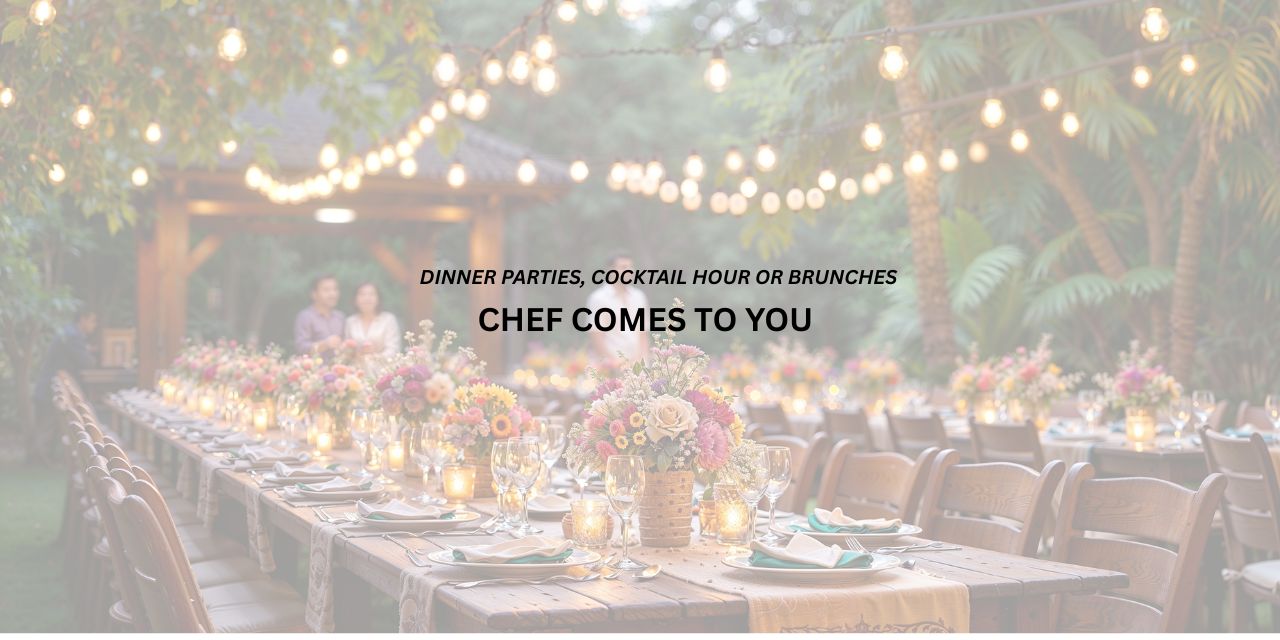 Hire a personal chef for in-home meal prep and custom dining