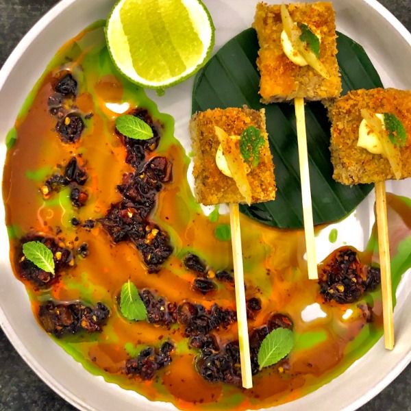 Party menu dish prepared by personal chef