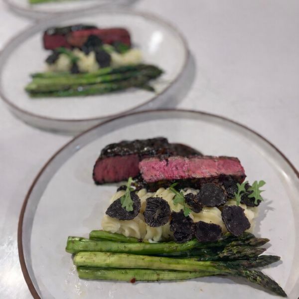 Party menu dish prepared by personal chef