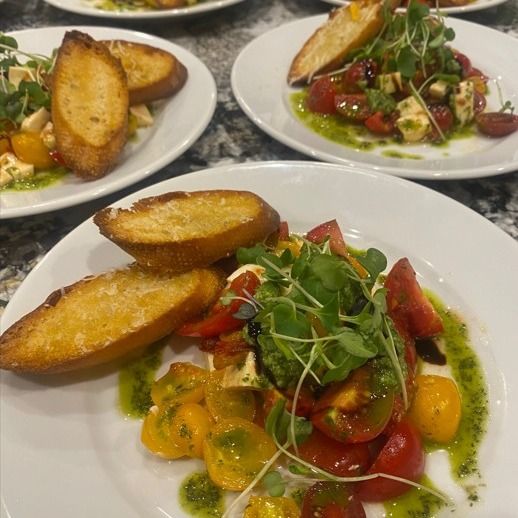 Party menu dish prepared by personal chef