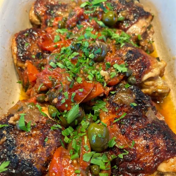 Party menu dish prepared by personal chef