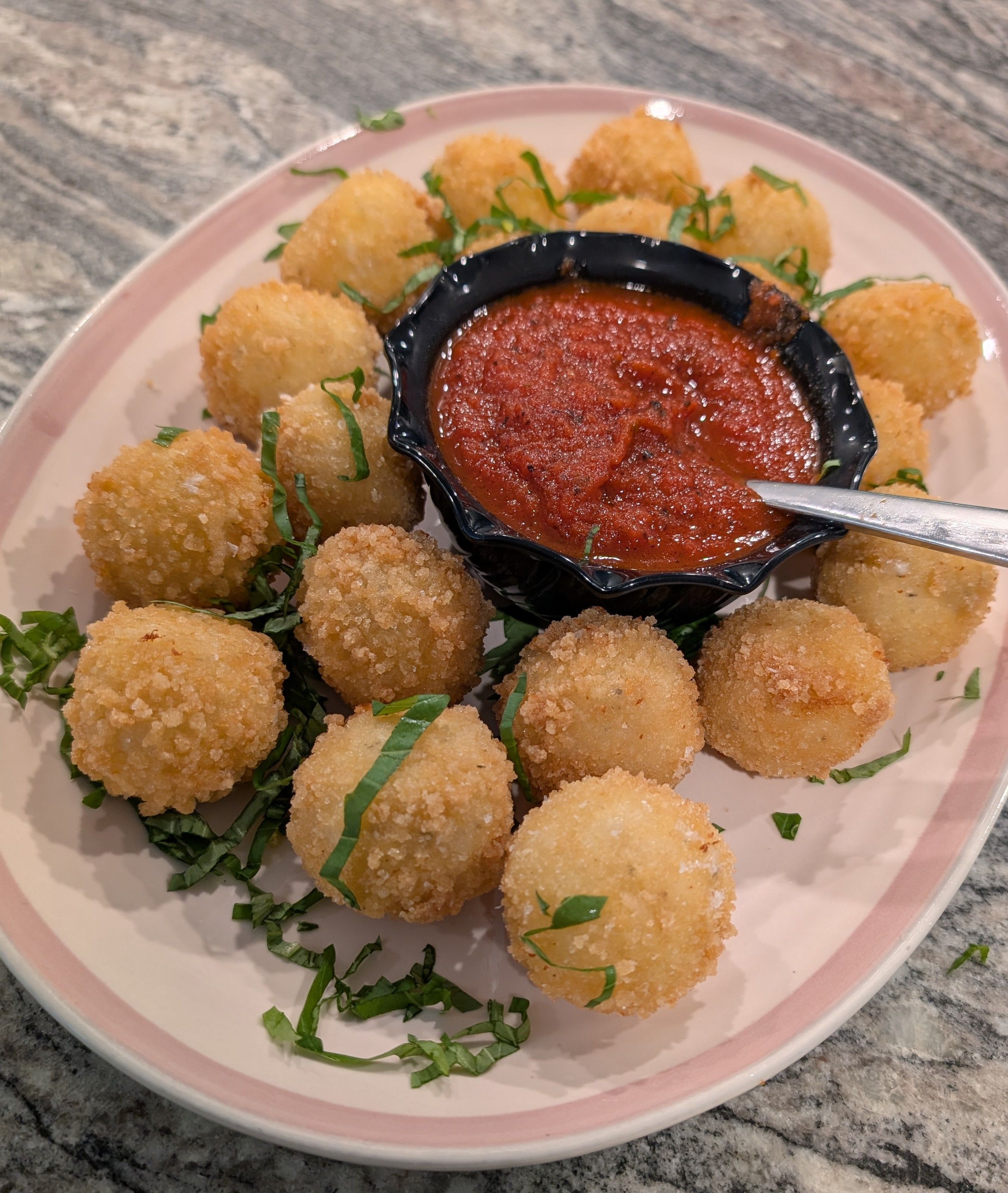 Party menu dish prepared by personal chef