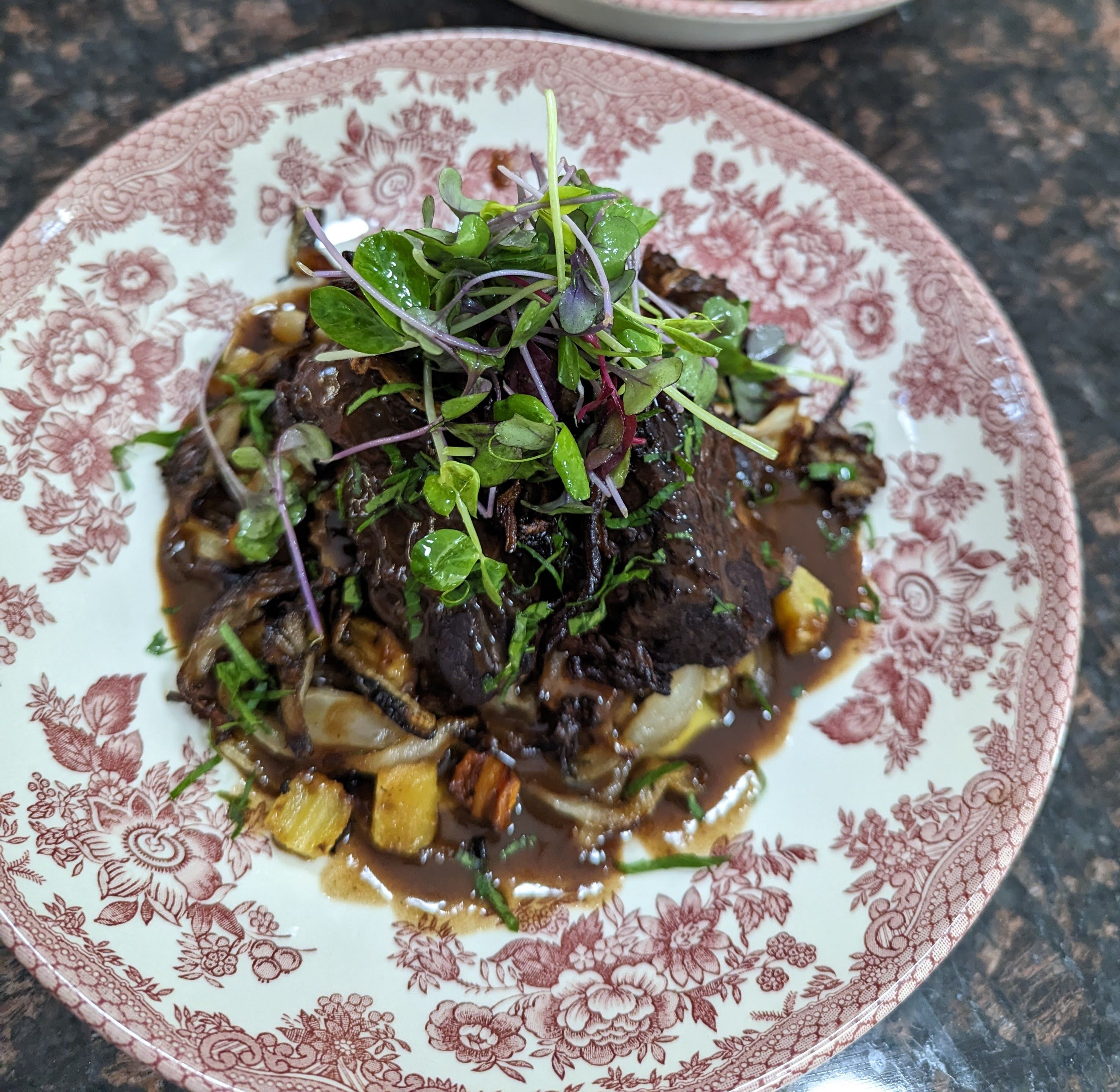 Party menu dish prepared by personal chef