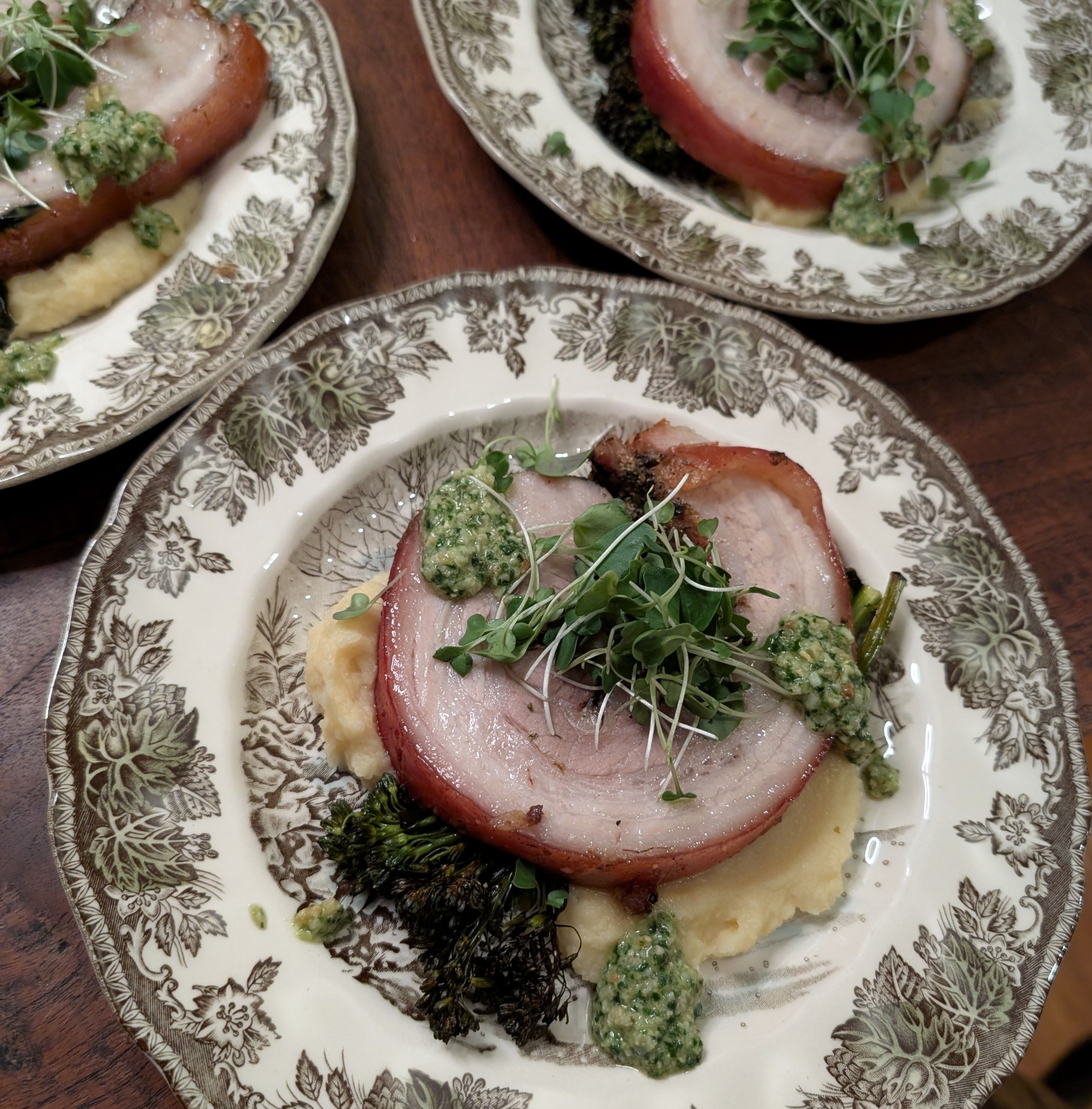 Party menu dish prepared by personal chef