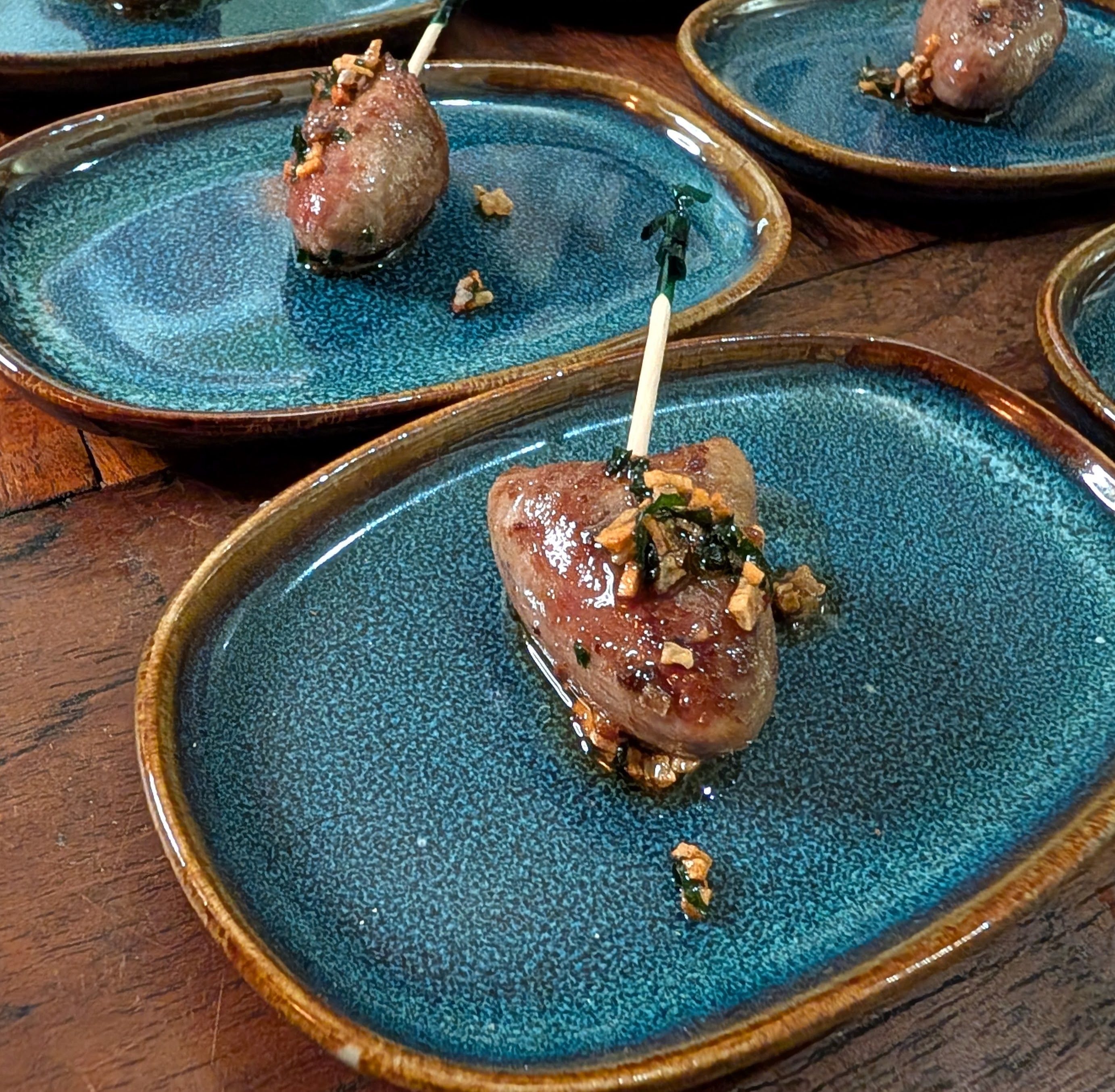 Party menu dish prepared by personal chef