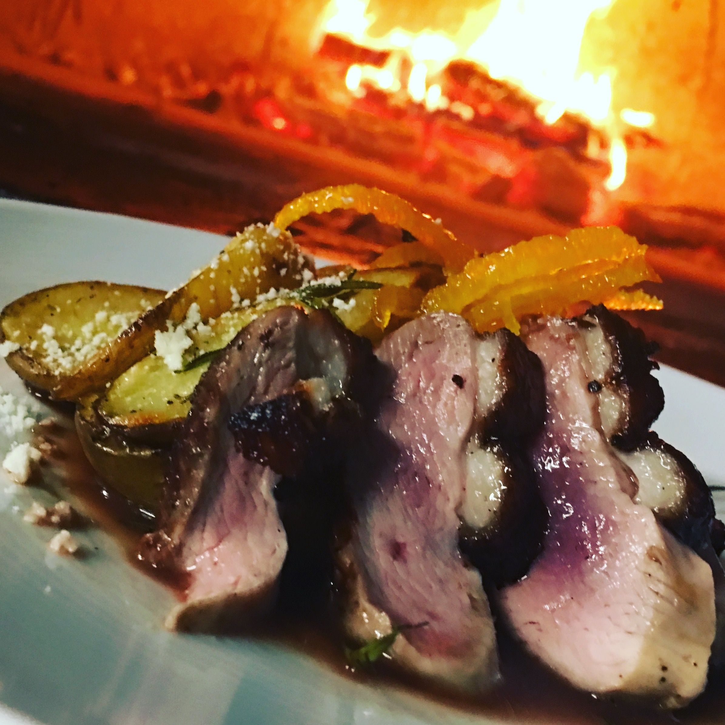 Party menu dish prepared by personal chef
