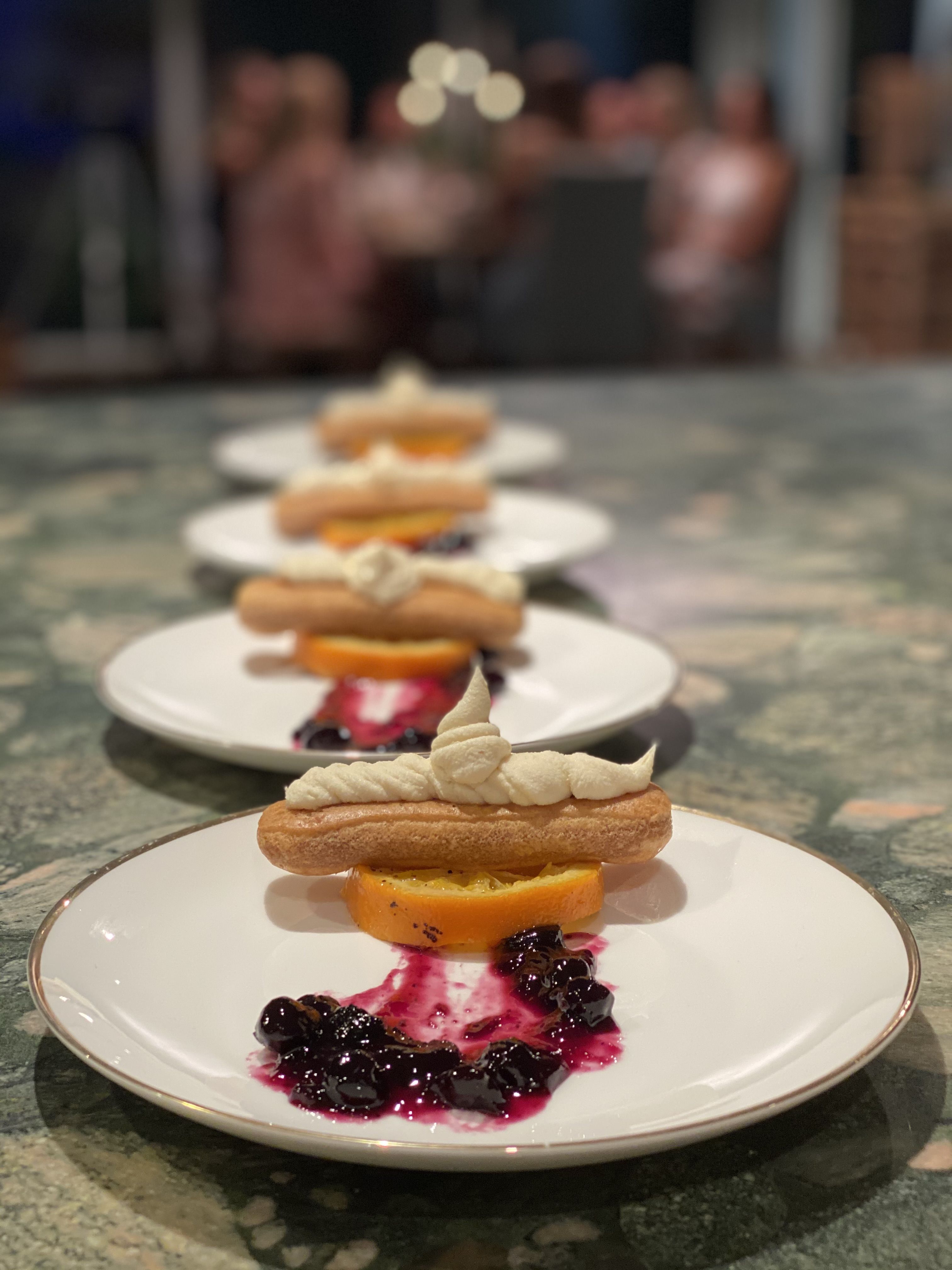 Party menu dish prepared by personal chef