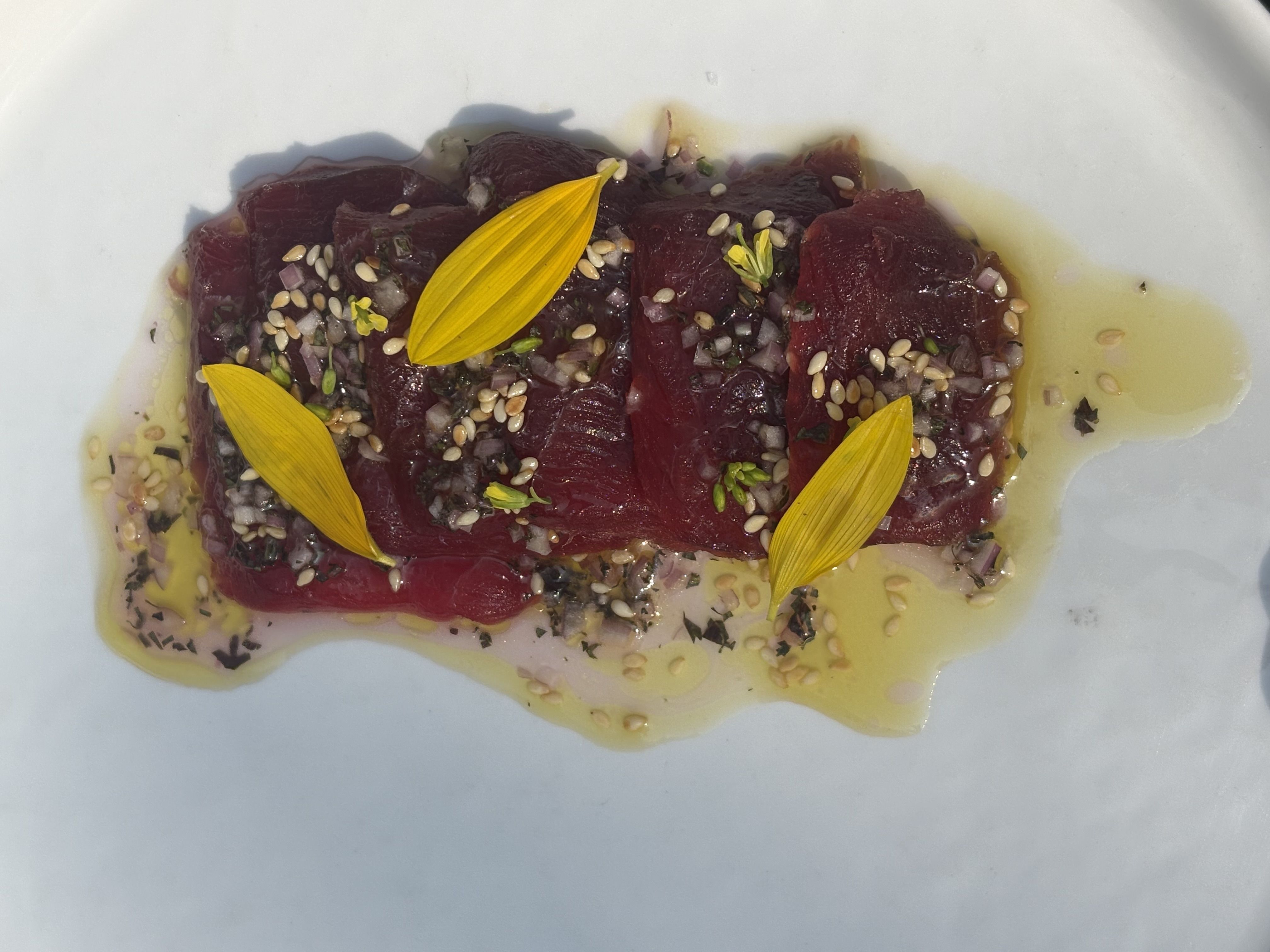 Party menu dish prepared by personal chef