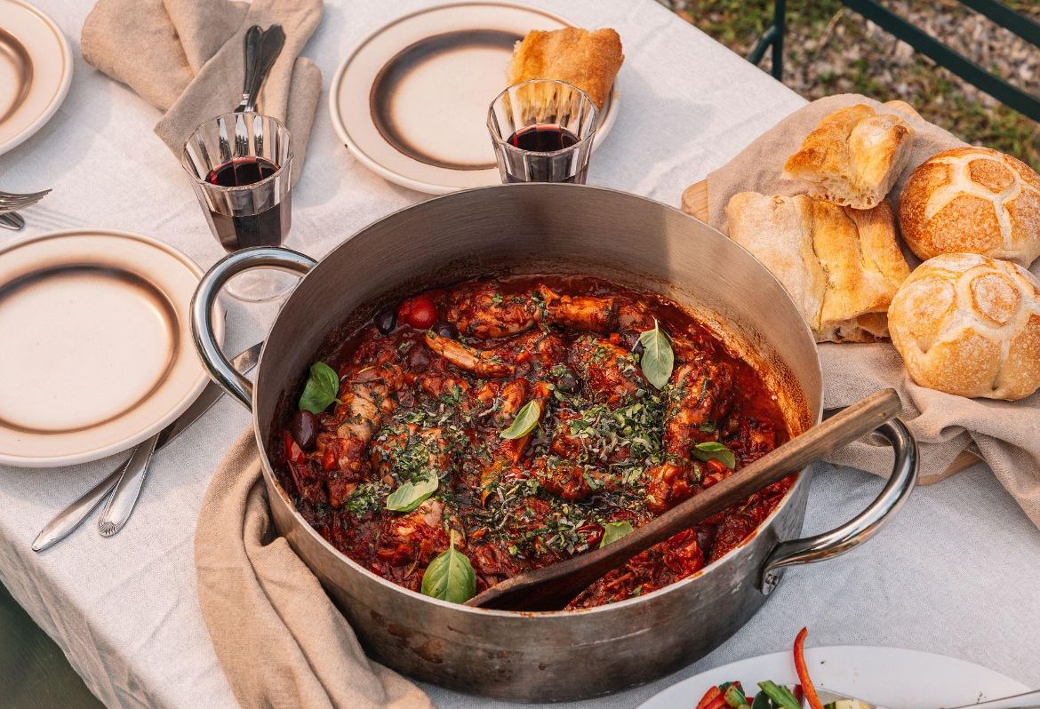 Party menu dish prepared by personal chef