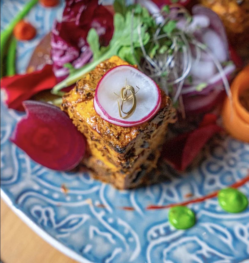 Party menu dish prepared by personal chef