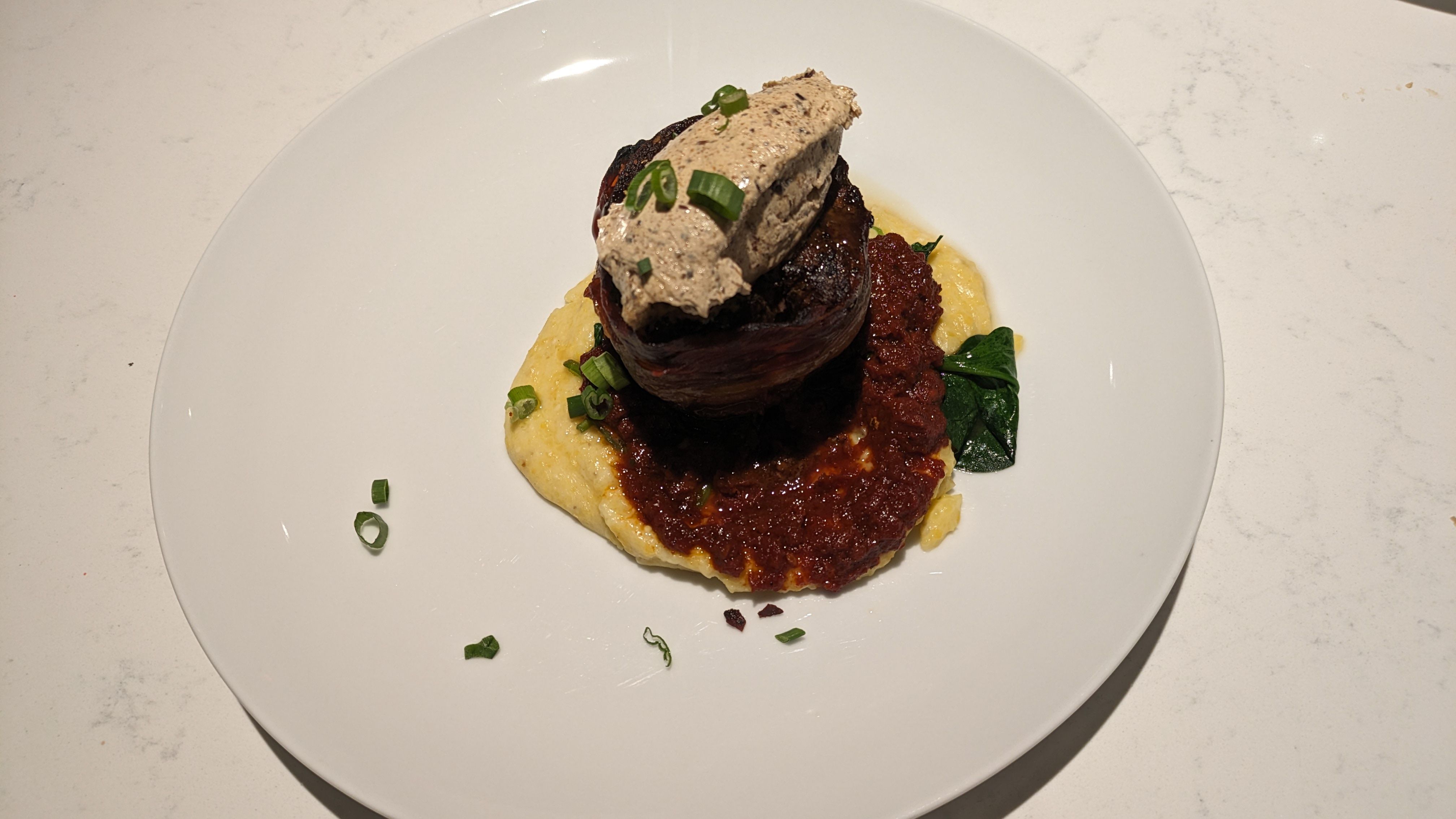 Party menu dish prepared by personal chef